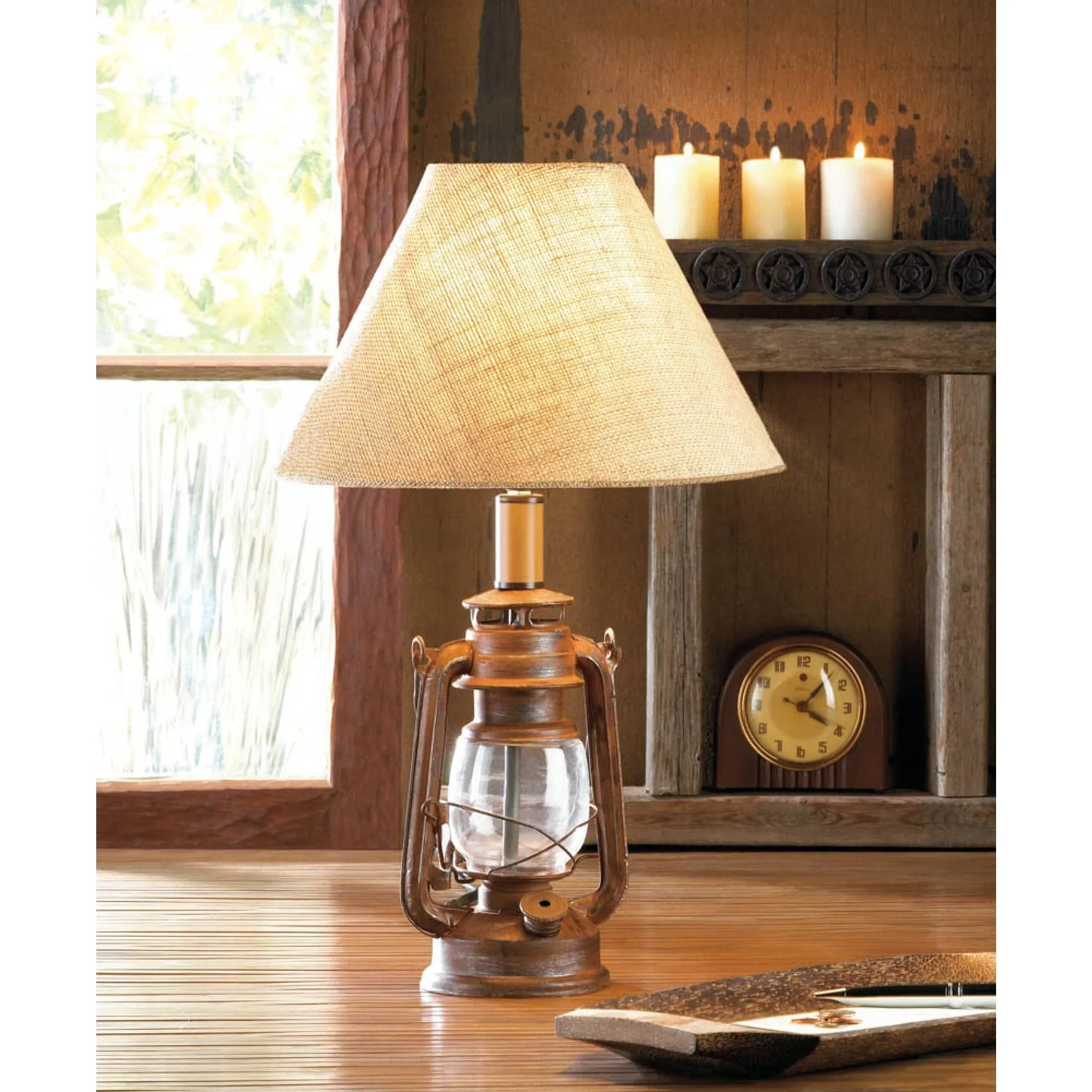 Vintage Camping Lantern Table Lamp