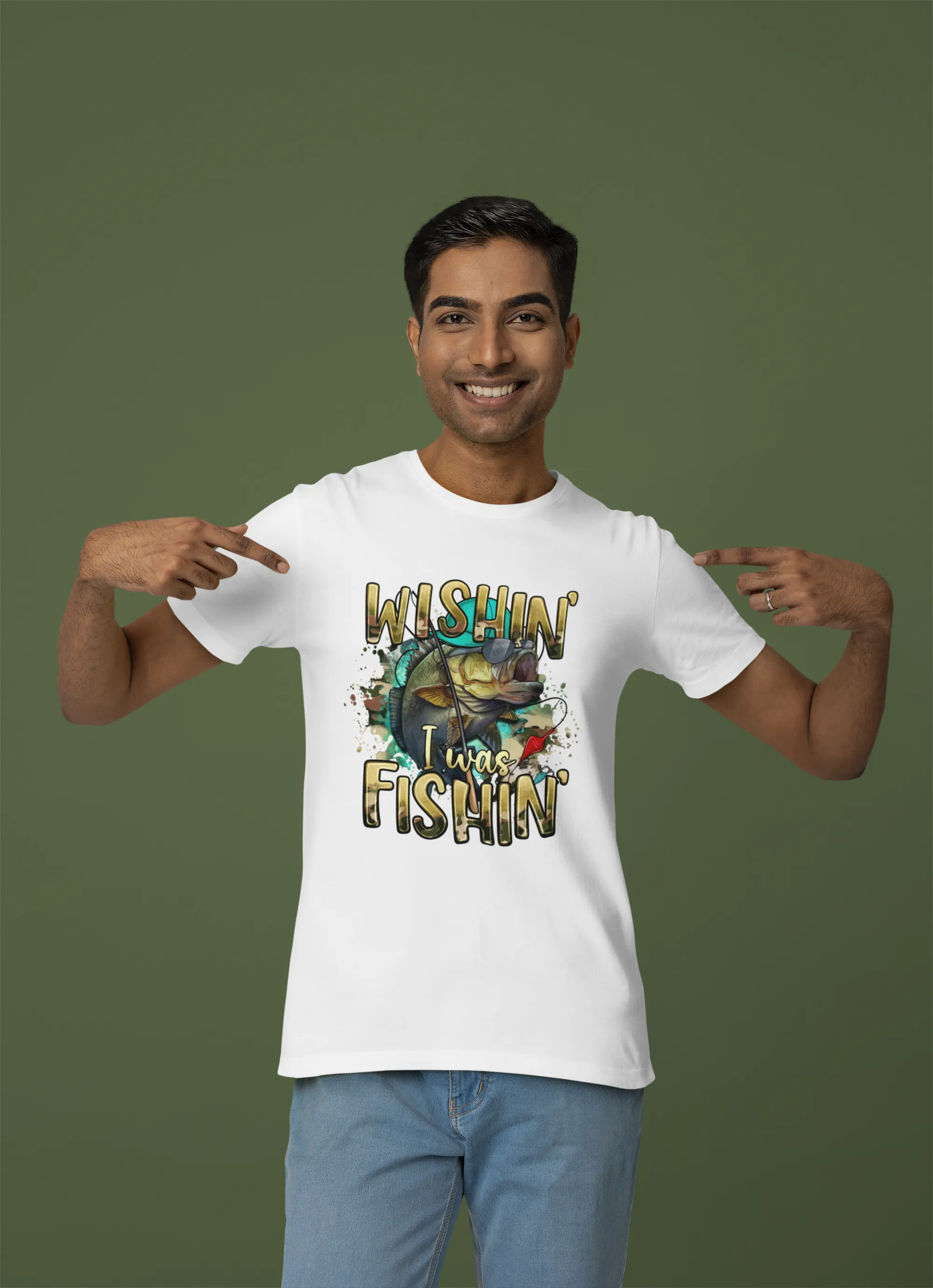 Wishin' I Was Fishing T-shirt