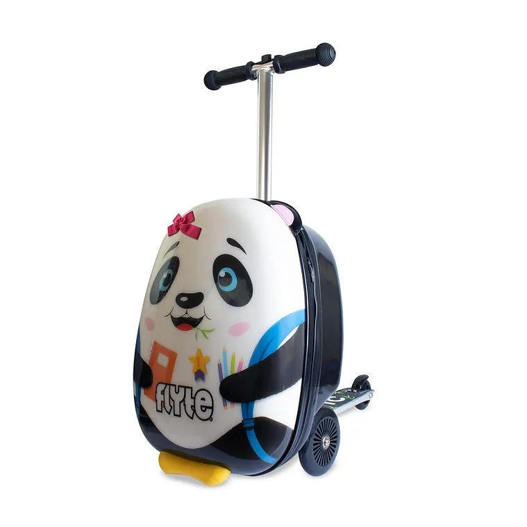 Zinc Flyte Scooter Suitcase Children's Luggage - Penni The Panda